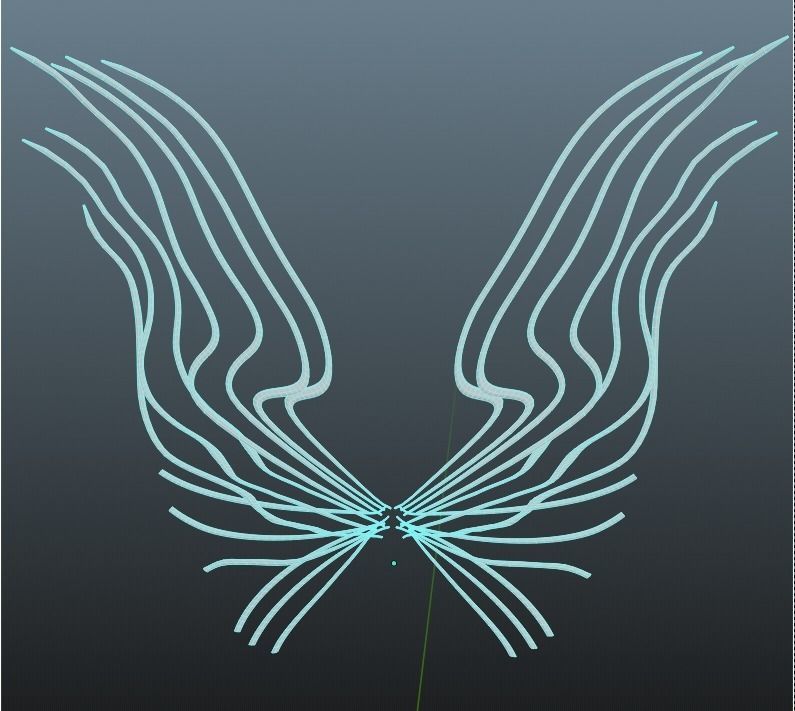 Realistic Angel Wings Rigged and animated Free low-poly 3D model_5