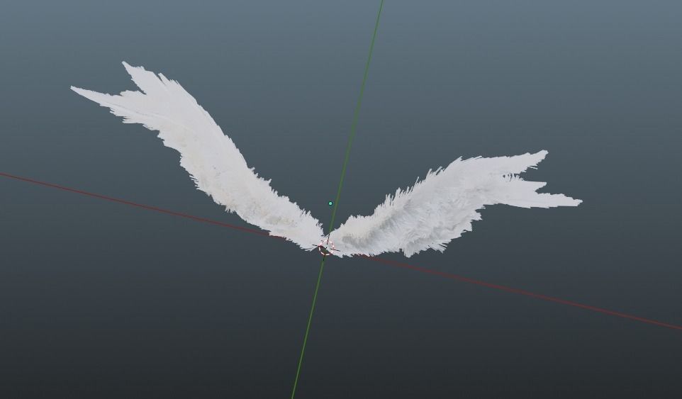 Realistic Angel Wings Rigged and animated Free low-poly 3D model_4