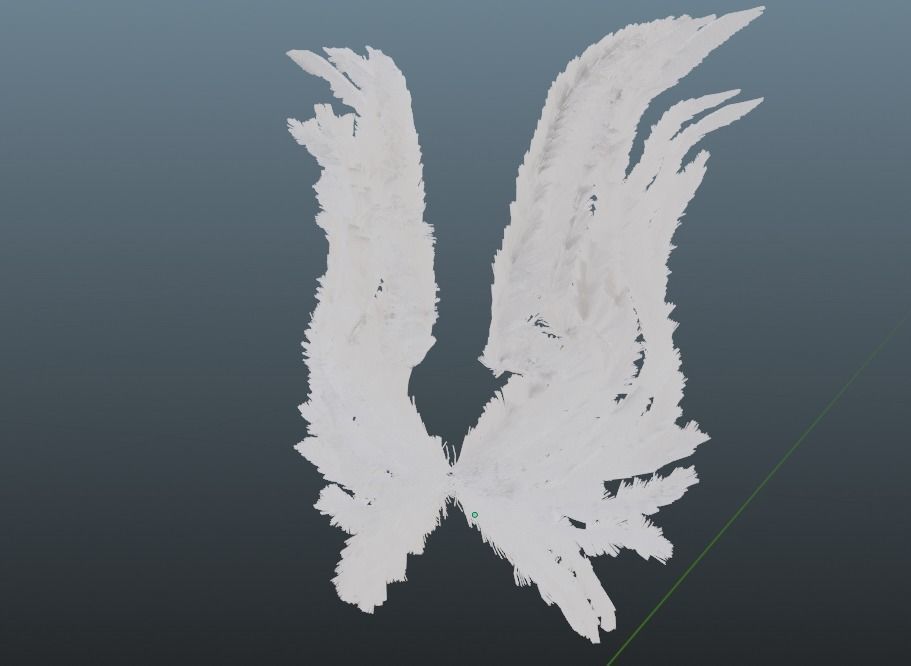 Realistic Angel Wings Rigged and animated Free low-poly 3D model_2
