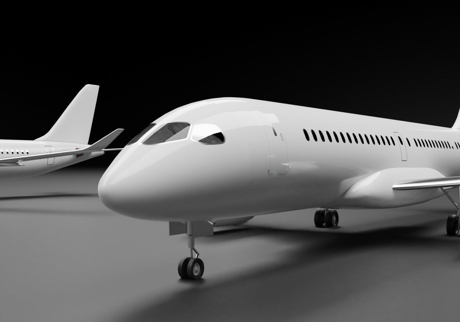Airbus A220 Family Pack 3D model_5