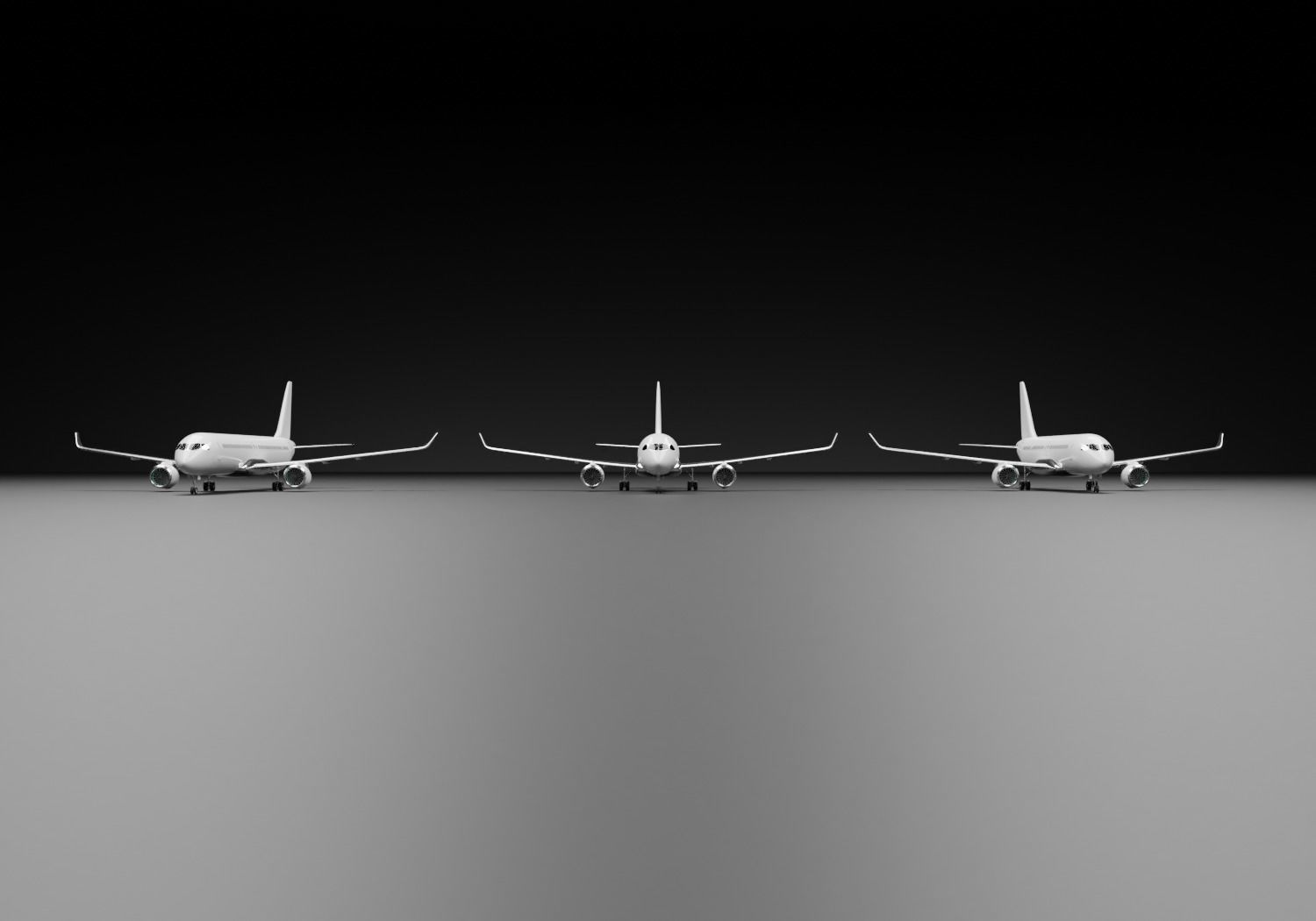 Airbus A220 Family Pack 3D model_2