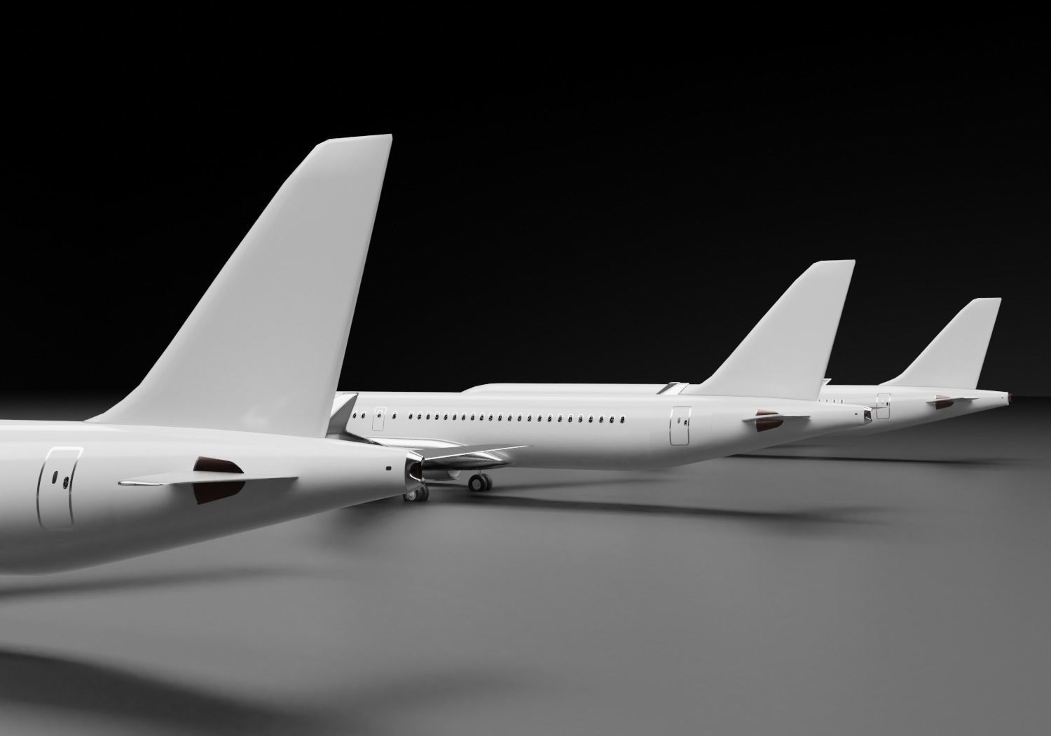 Airbus A220 Family Pack 3D model_4