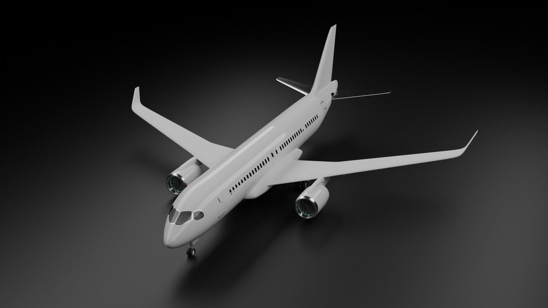 Airbus A220 Family Pack 3D model_6