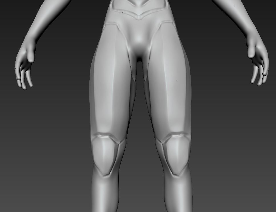 Hibernated sci-fi soldier Low-poly 3D model_7