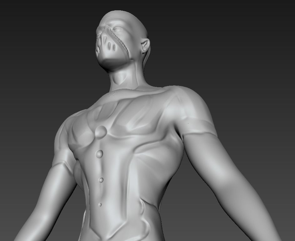 Hibernated sci-fi soldier Low-poly 3D model_3