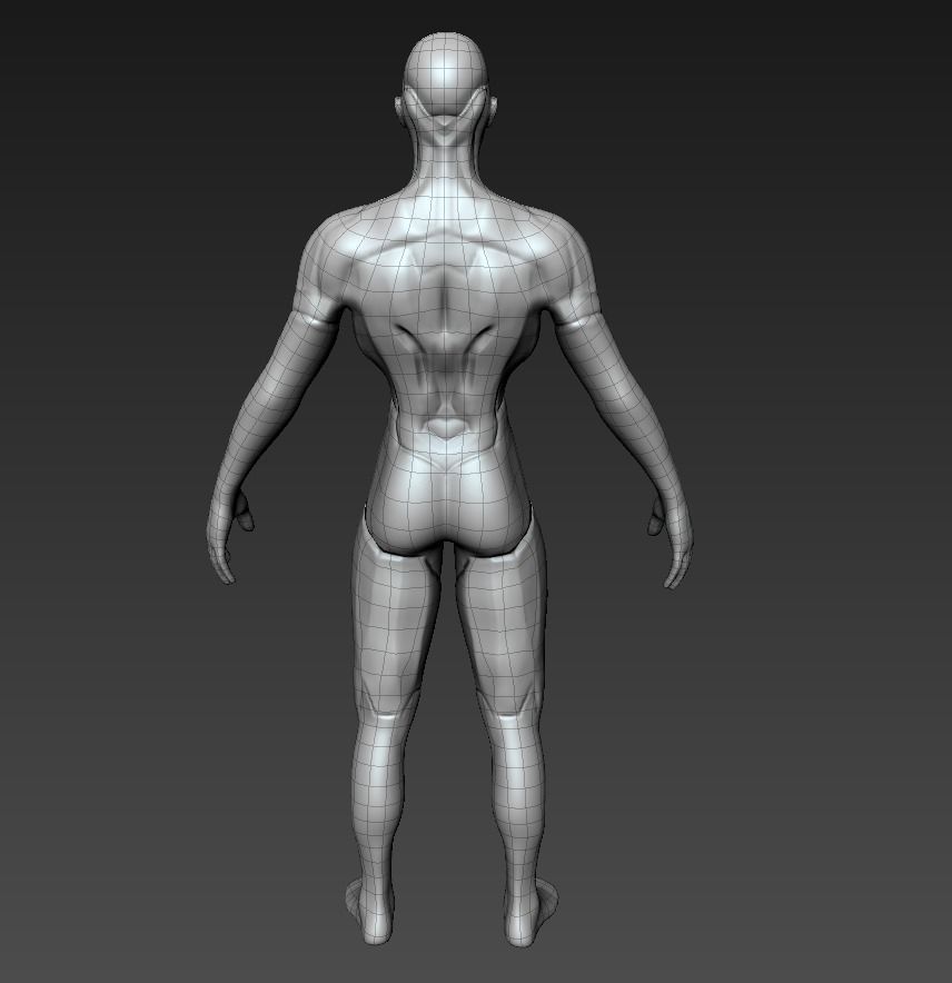 Hibernated sci-fi soldier Low-poly 3D model_1