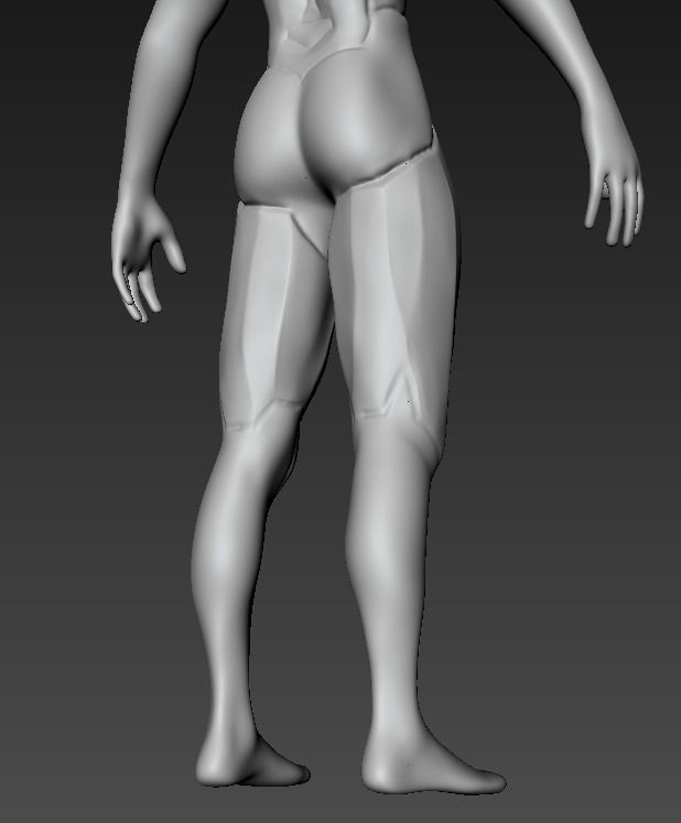 Hibernated sci-fi soldier Low-poly 3D model_8