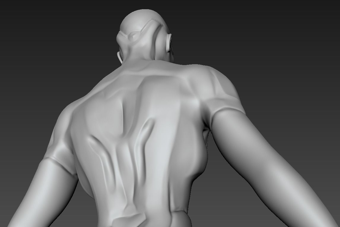 Hibernated sci-fi soldier Low-poly 3D model_4