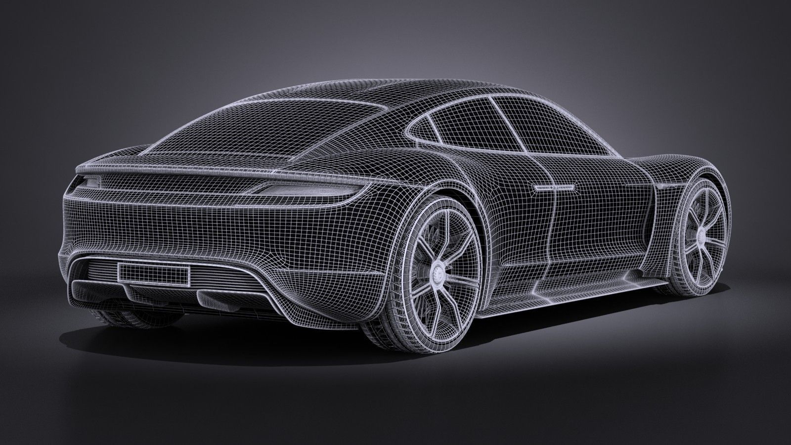 Porsche Mission E Concept 2015 VRAY 3D model_13