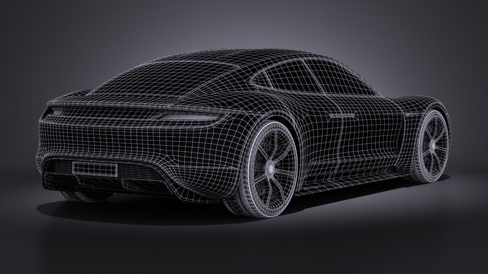 Porsche Mission E Concept 2015 VRAY 3D model_15