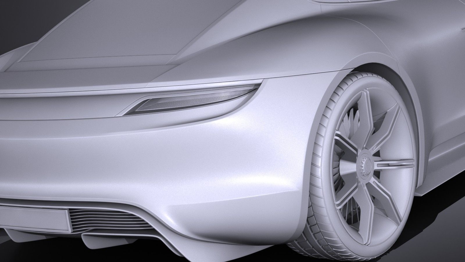 Porsche Mission E Concept 2015 VRAY 3D model_10