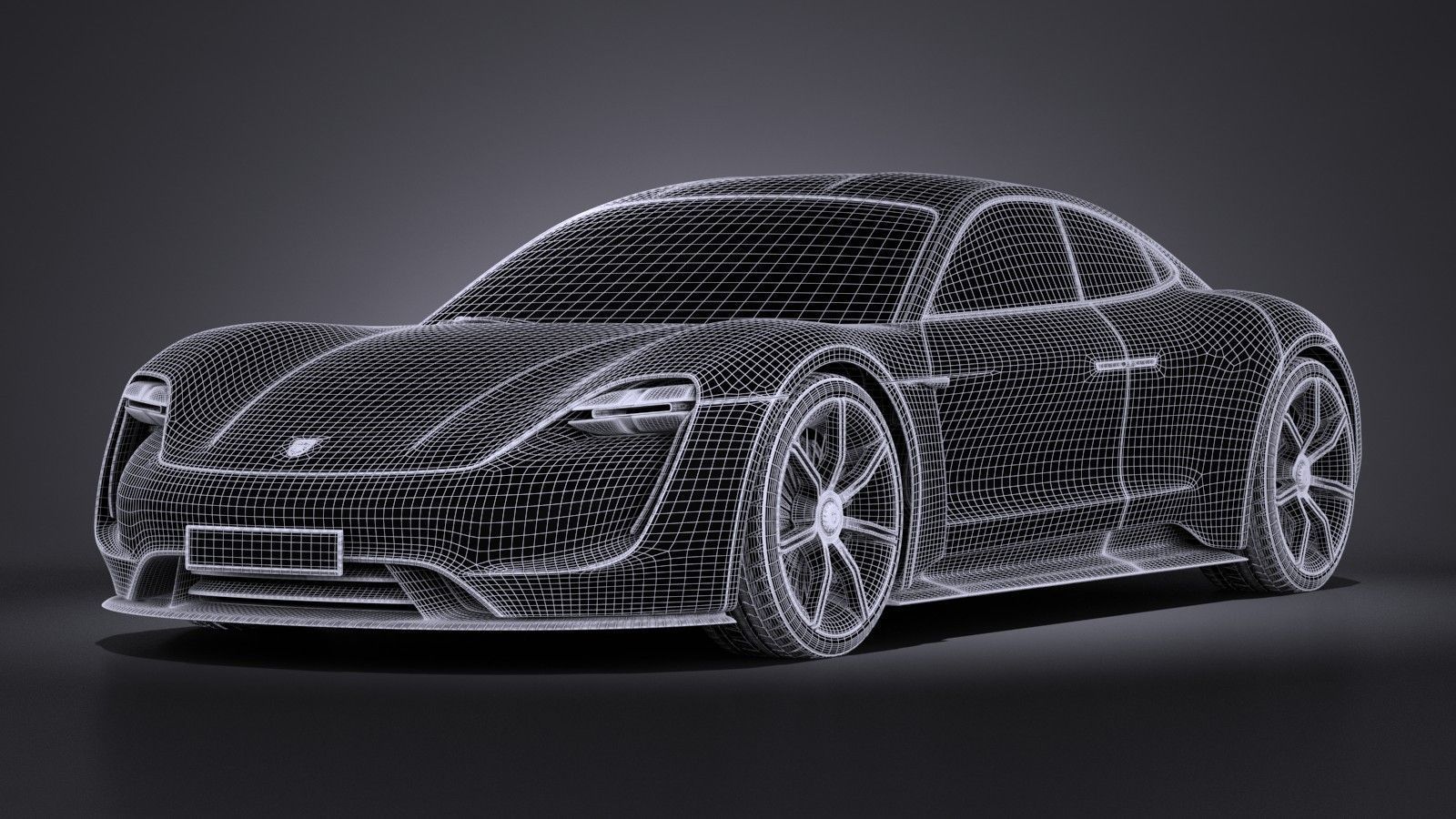 Porsche Mission E Concept 2015 VRAY 3D model_12
