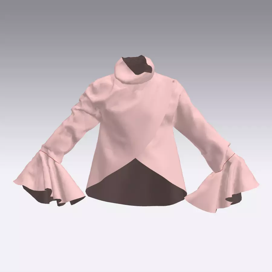 CLOAK BLOUSE 3D model_0