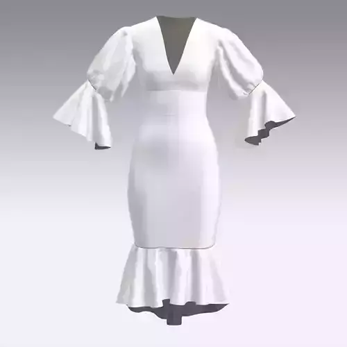 DRESS DRESS with bell sleeves