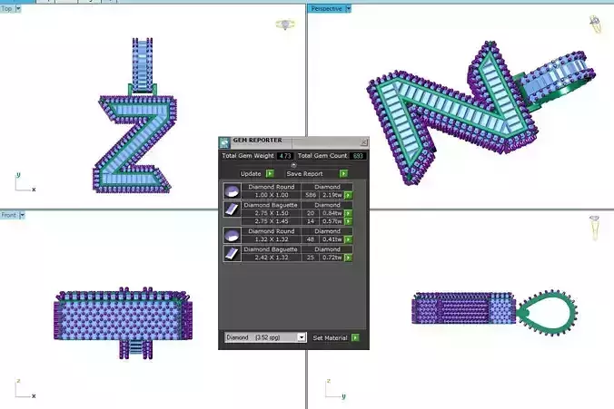 Hiphop Diamond Nameplate Pendant