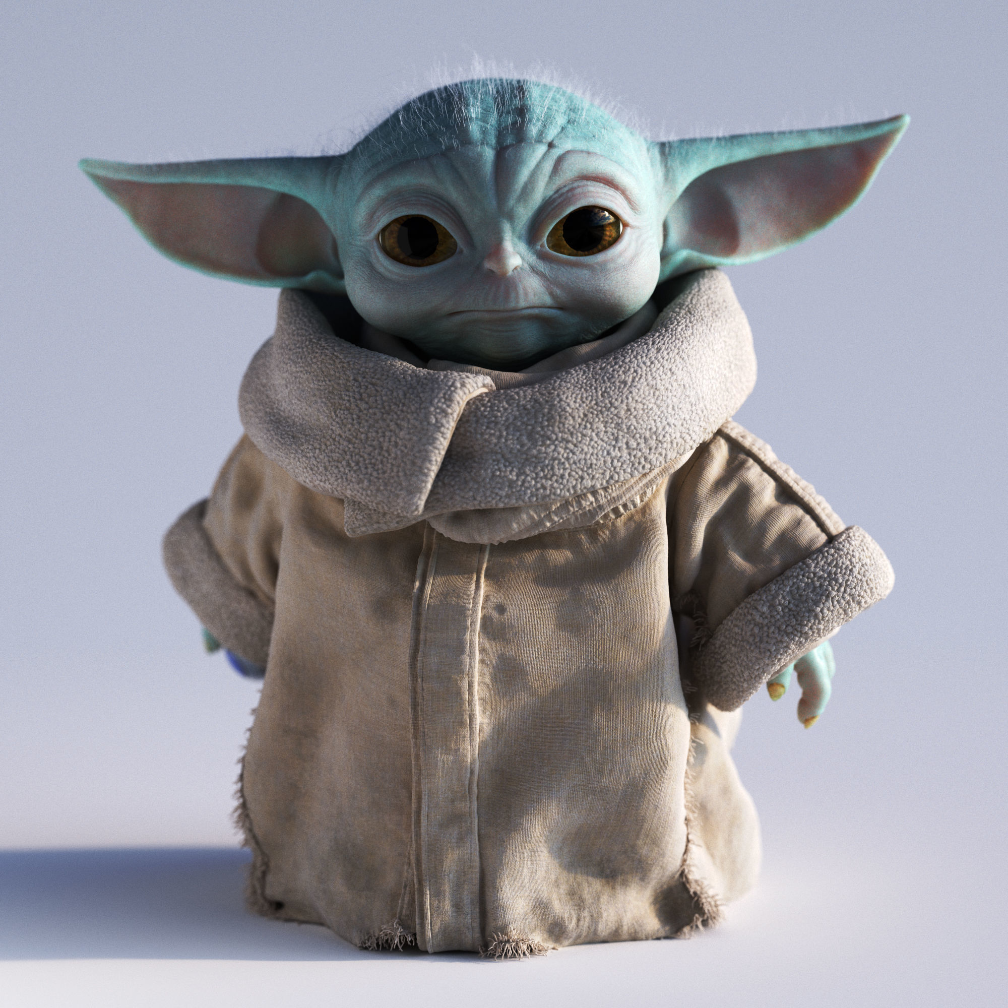 Grogu Baby Yoda Film Quality 3D model 3D model_2