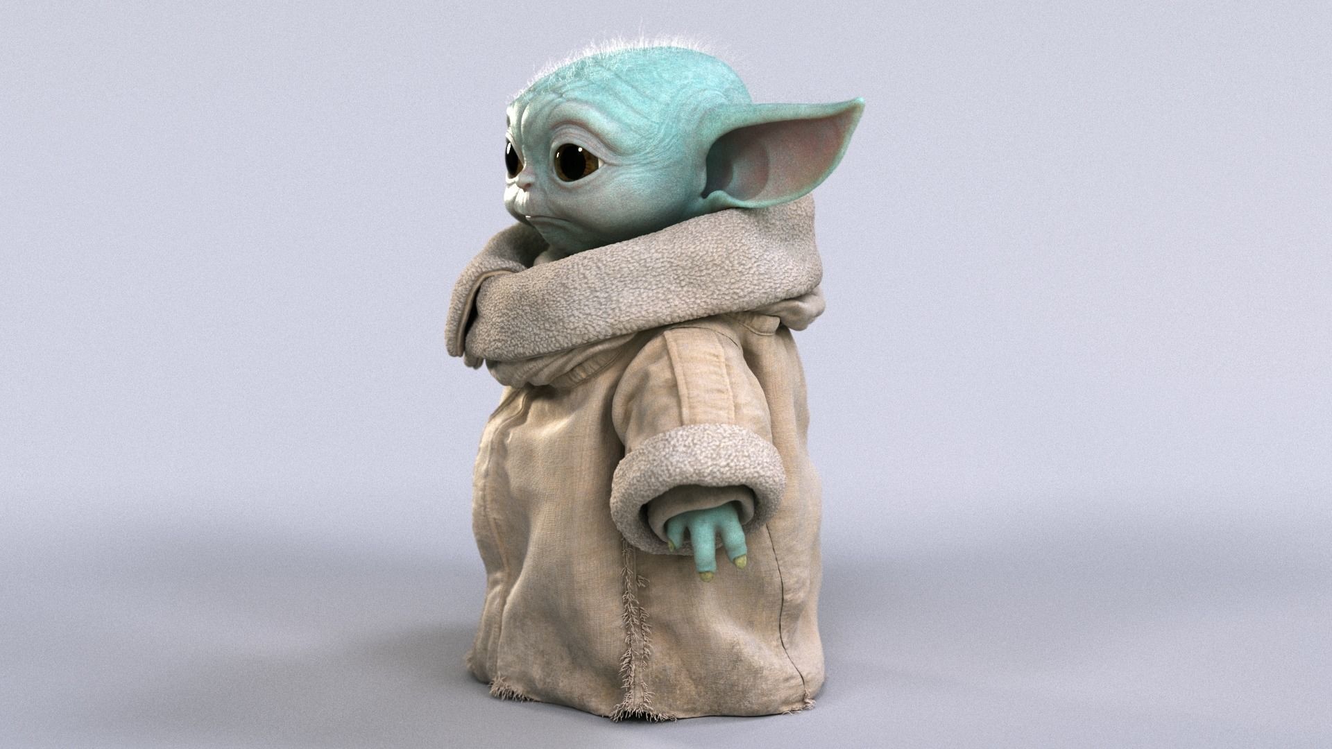 Grogu Baby Yoda Film Quality 3D model 3D model_24