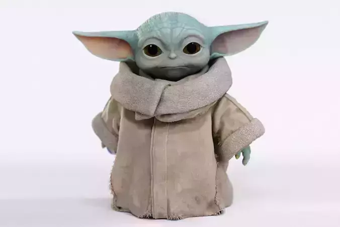 Grogu Baby Yoda Film Quality 3D model 3D model  Grogu Baby Yoda Film Quality 3D model 3D model