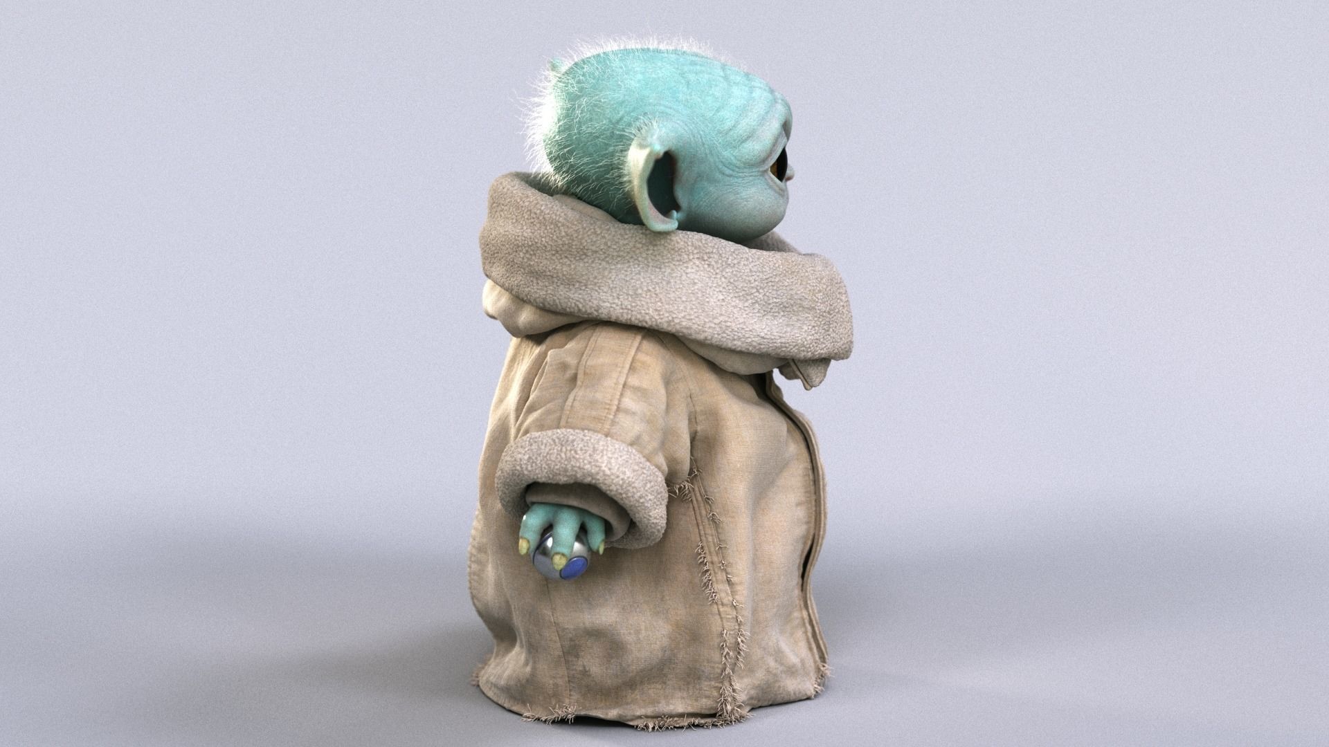 Grogu Baby Yoda Film Quality 3D model 3D model_16