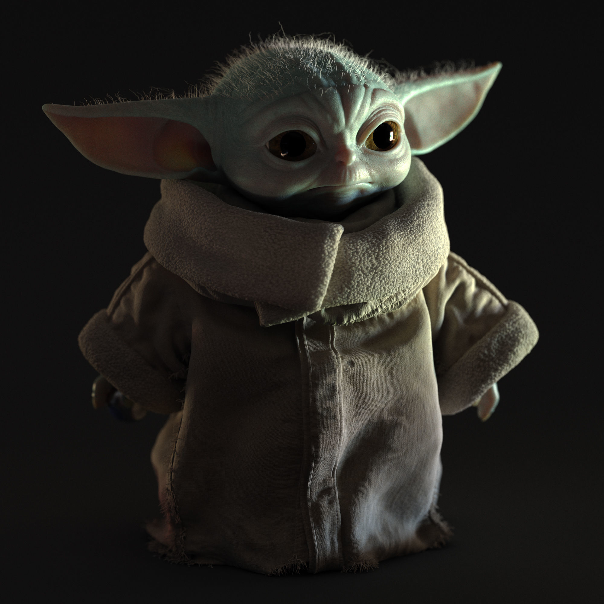 Grogu Baby Yoda Film Quality 3D model 3D model_6