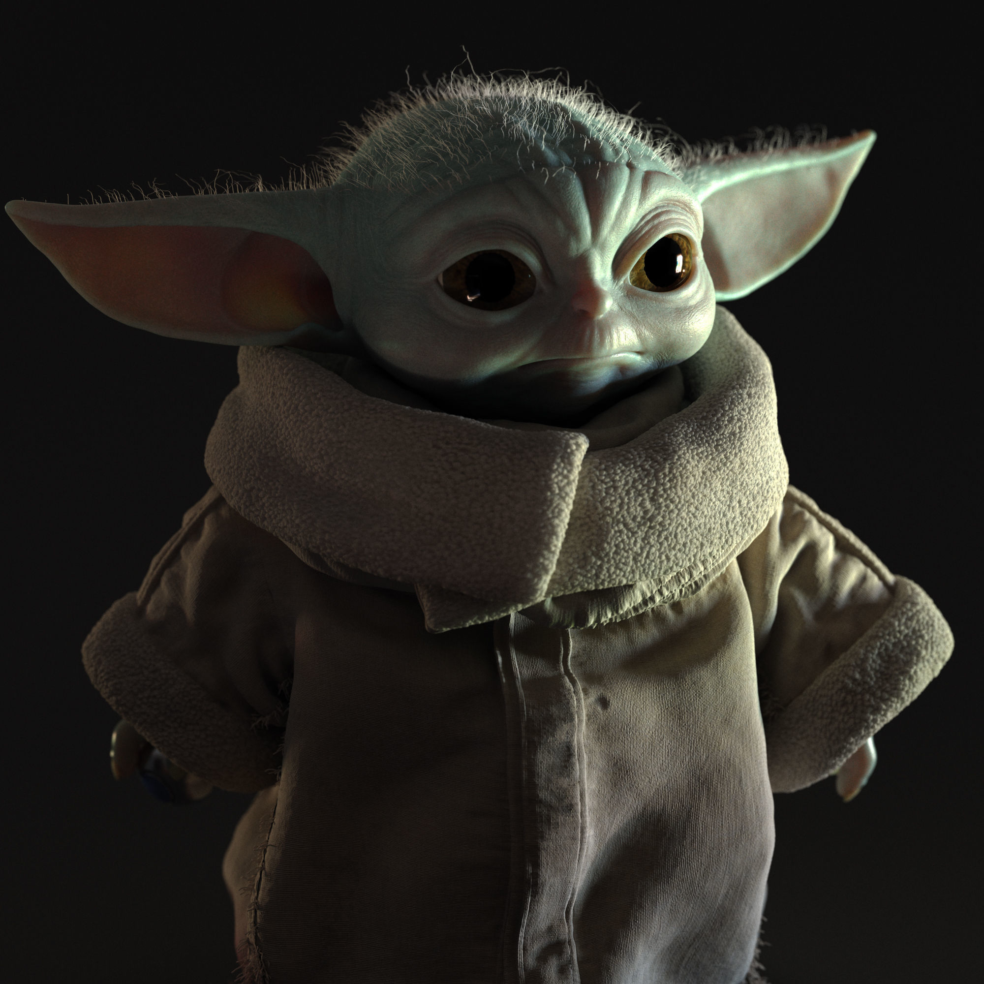 Grogu Baby Yoda Film Quality 3D model 3D model_8