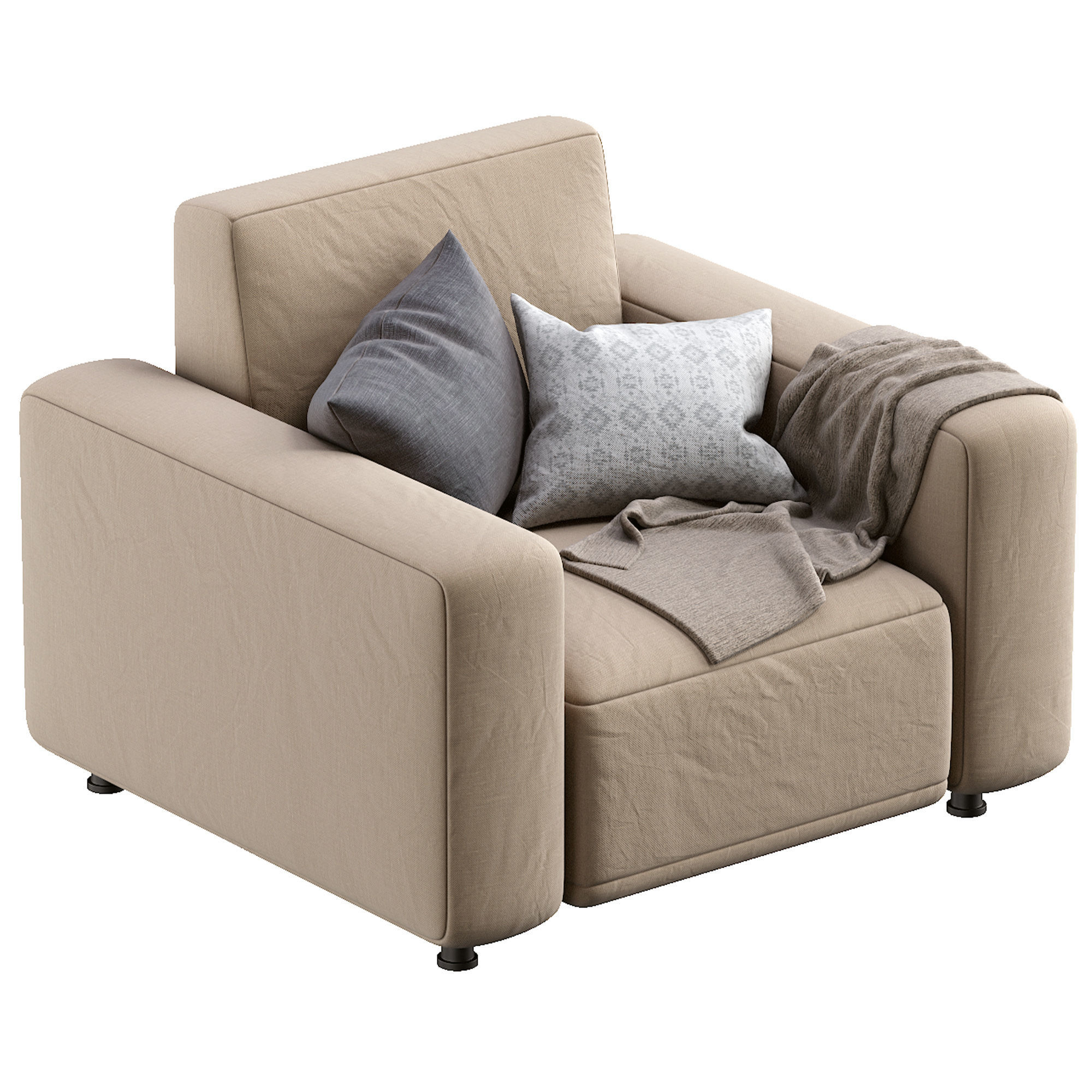 Armchair Dienne Cross 3D model_6