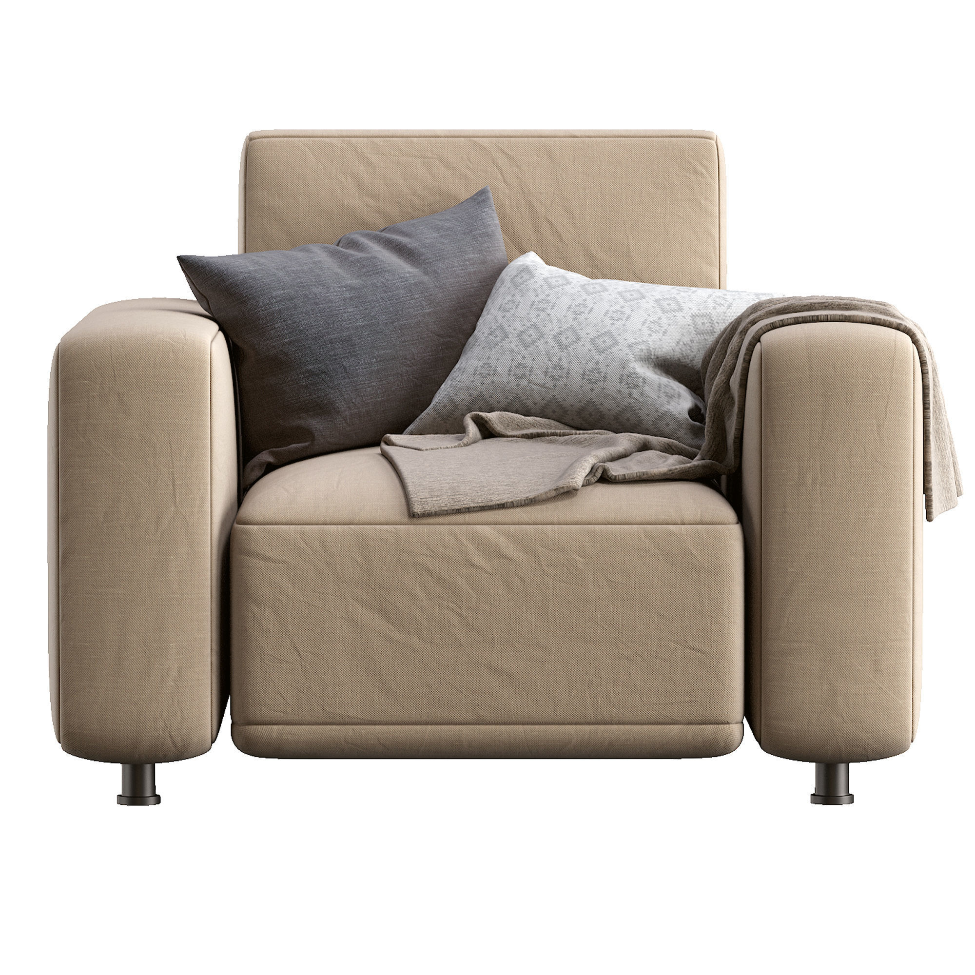 Armchair Dienne Cross 3D model_2