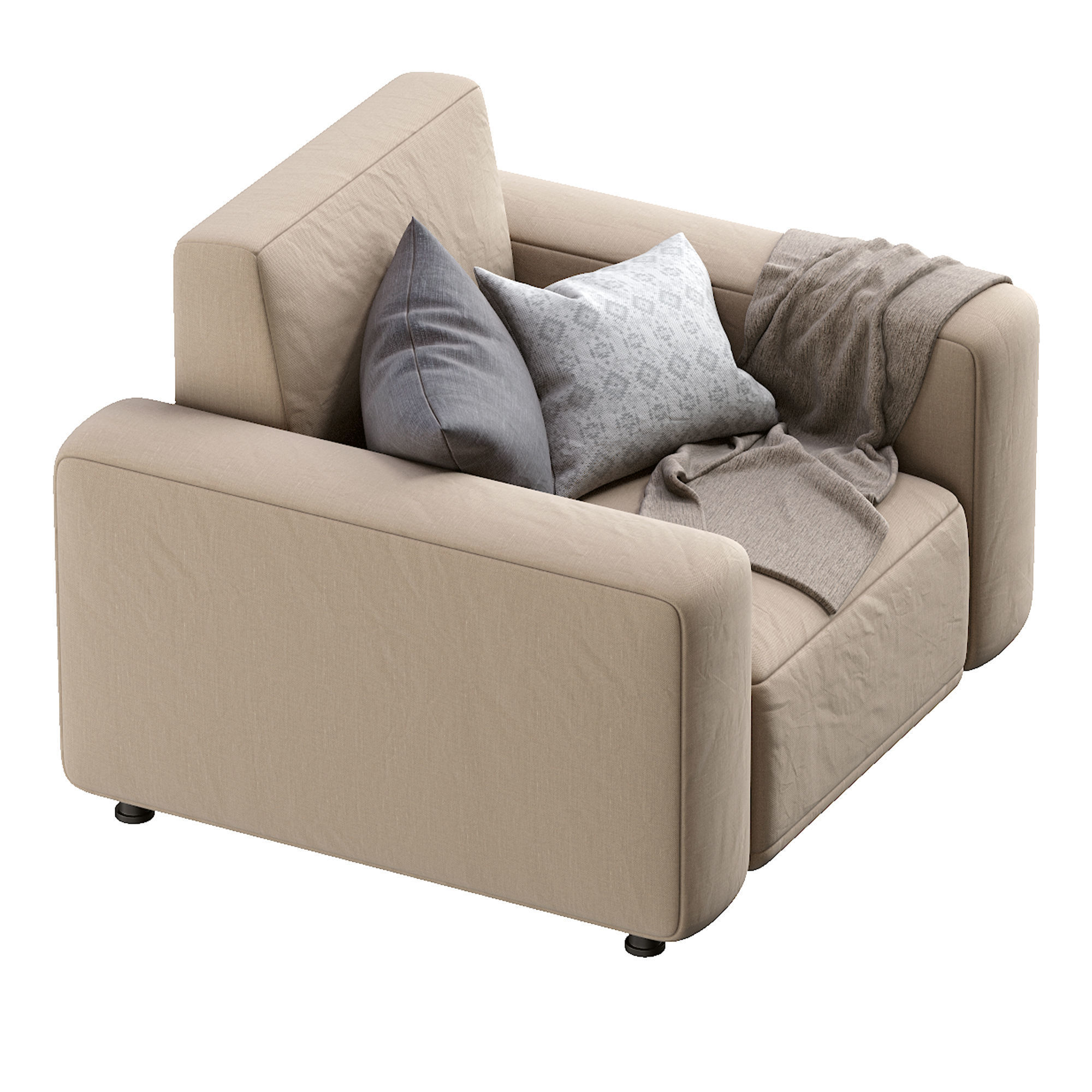 Armchair Dienne Cross 3D model_3