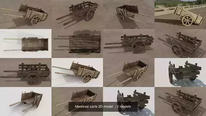 Medieval cart 3D models