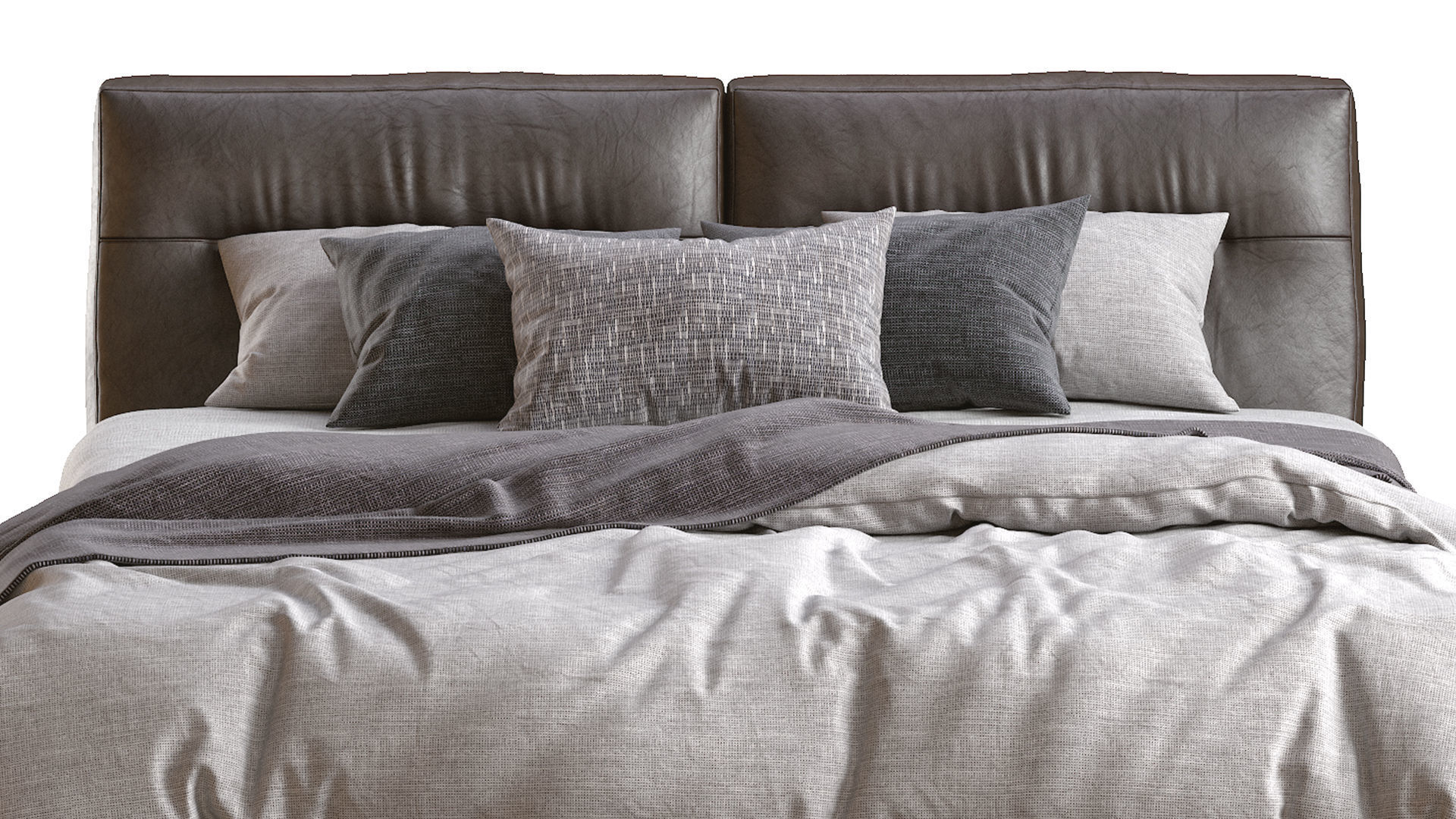 Adda Leather Bed By Flexform 3D model_8