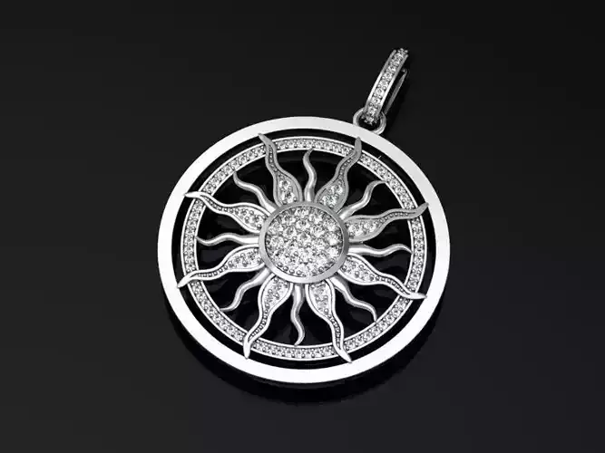 Sun pendant ready for 3d print