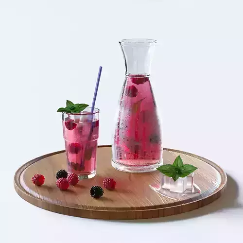 Berry lemonade with mint