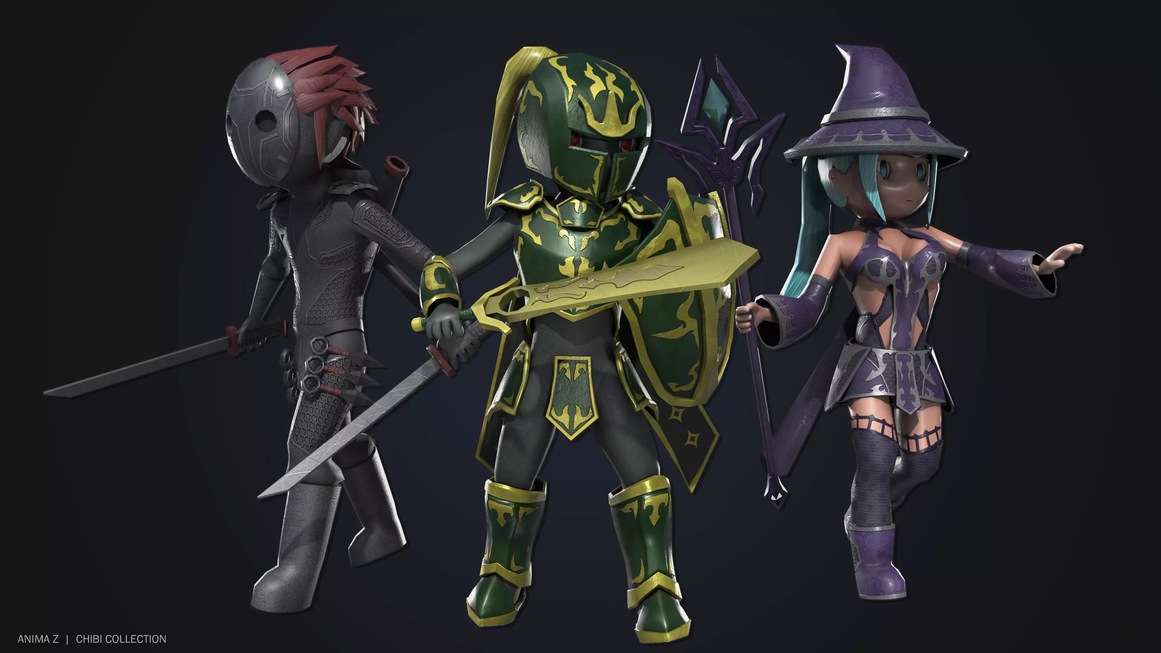 Chibi Collection three characters _0