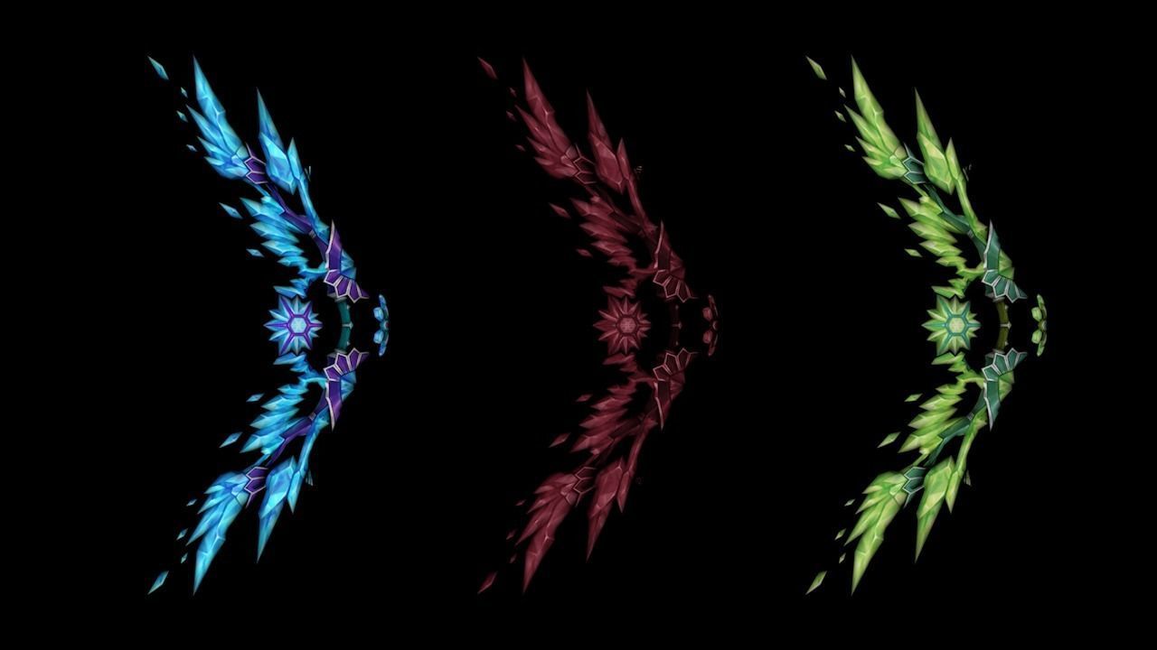 Crystal Bow Low-poly 3D model_1