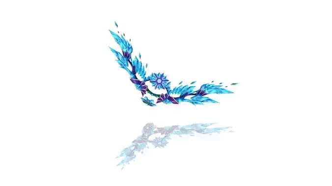 Crystal Bow Low-poly 3D model