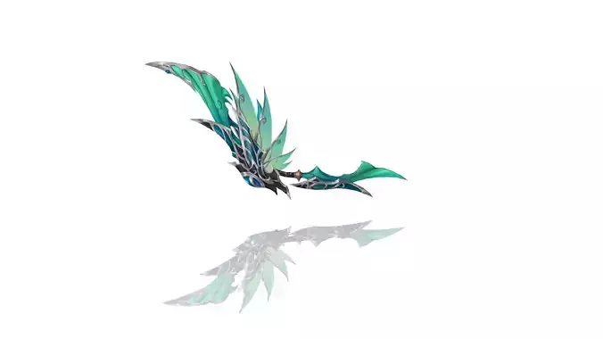 Elven Bow Low-poly 3D model