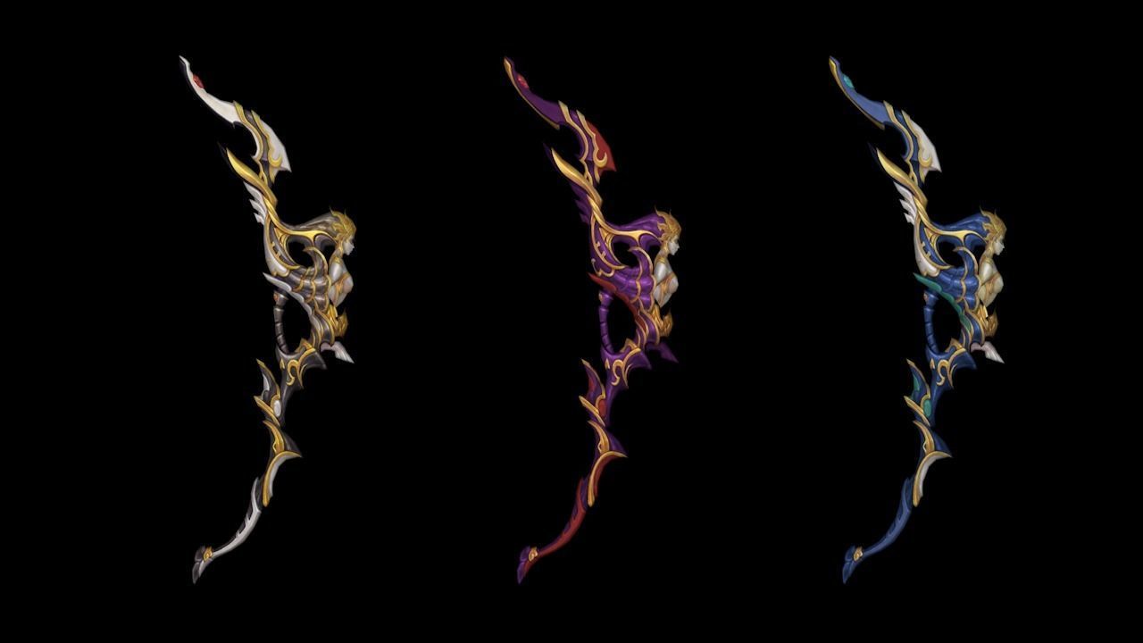 Goddess Bow Low-poly 3D model_1