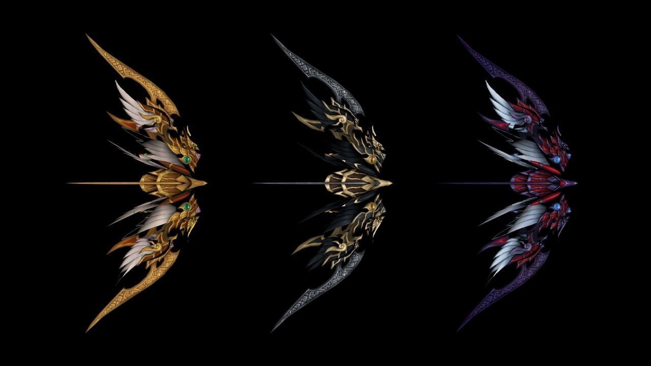 Gryffin Bow Low-poly 3D model_1