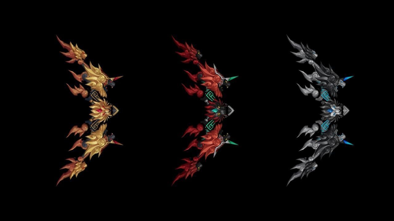 Lion King Bow Low-poly 3D model_1