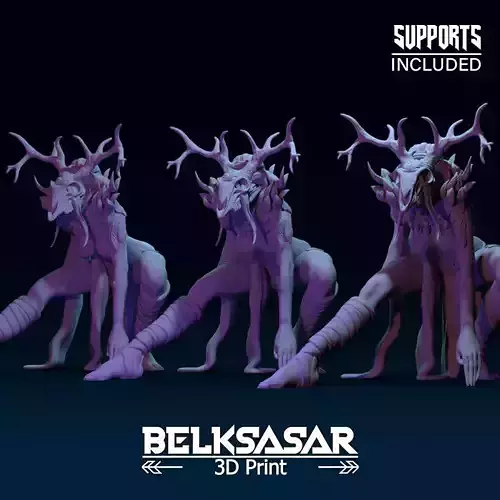 Female Wendigo Pose 2 normal nude and topless 3D print model