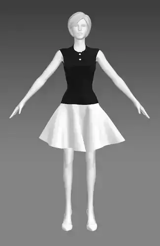 Woman Clothing A-Pose 487