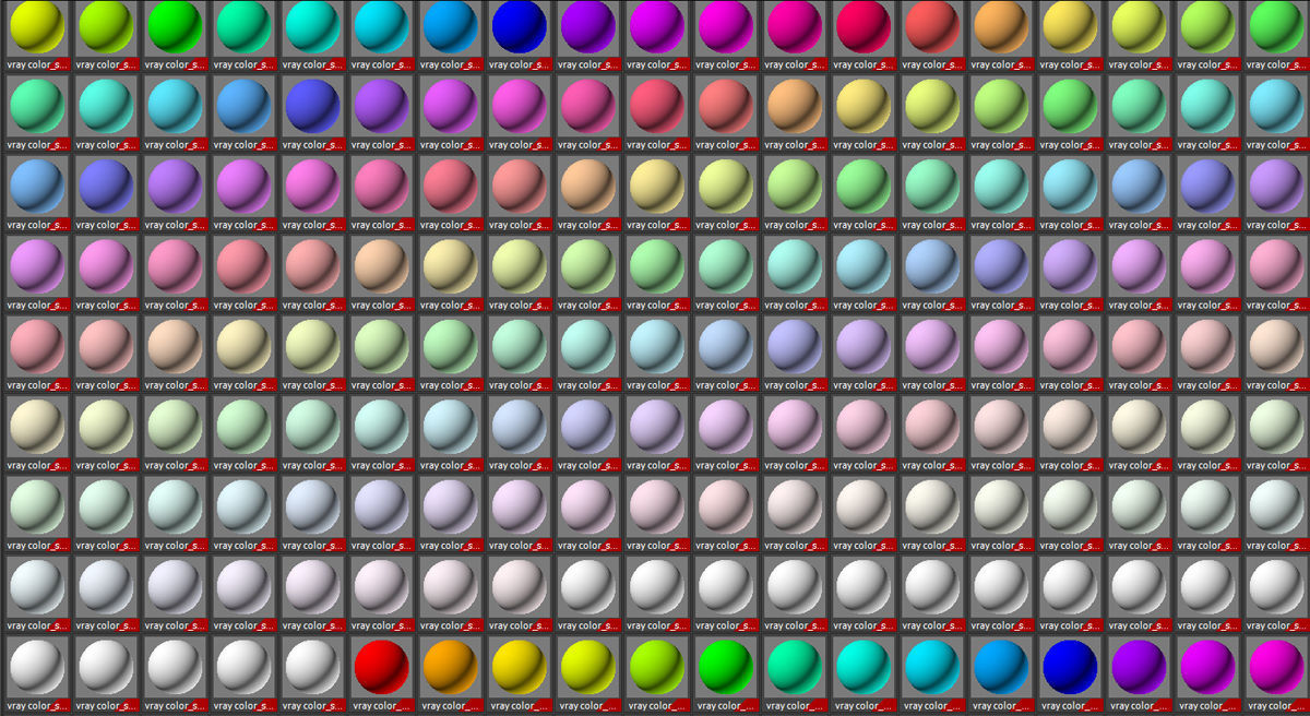 Color palette material color 3D model_7