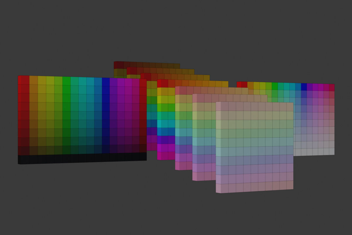 Color palette material color 3D model_3