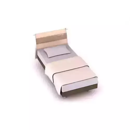 Twin Size Bed 3D model