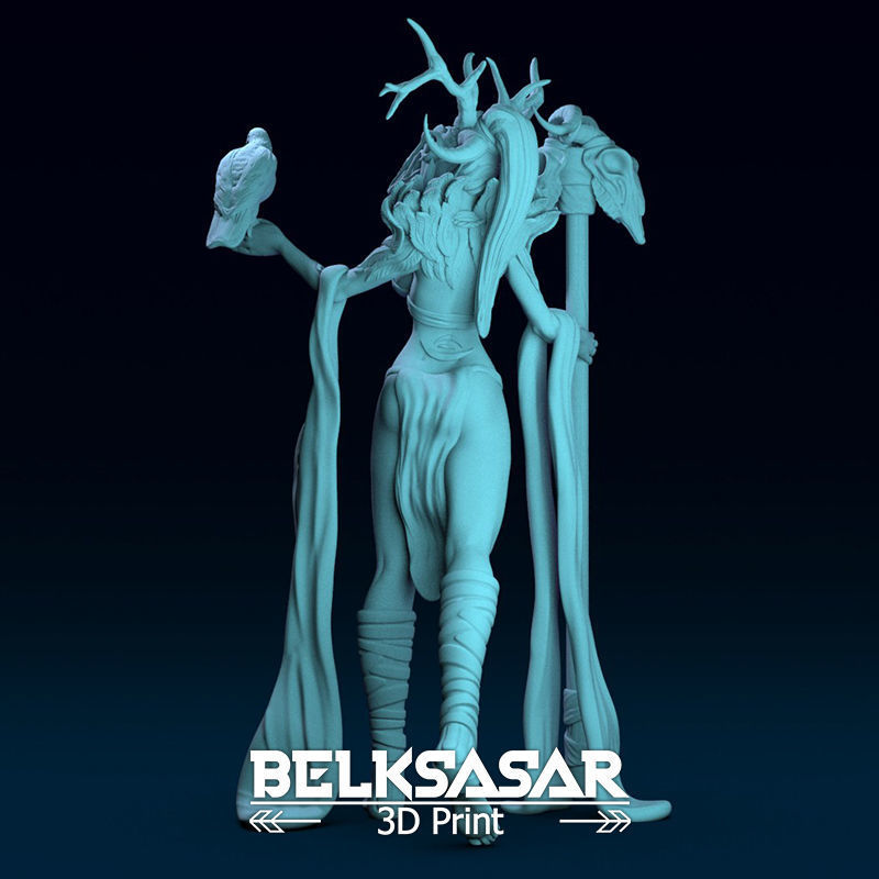 Female Wendigo Pose 3 Normal Topless and Nude 3D print model_22