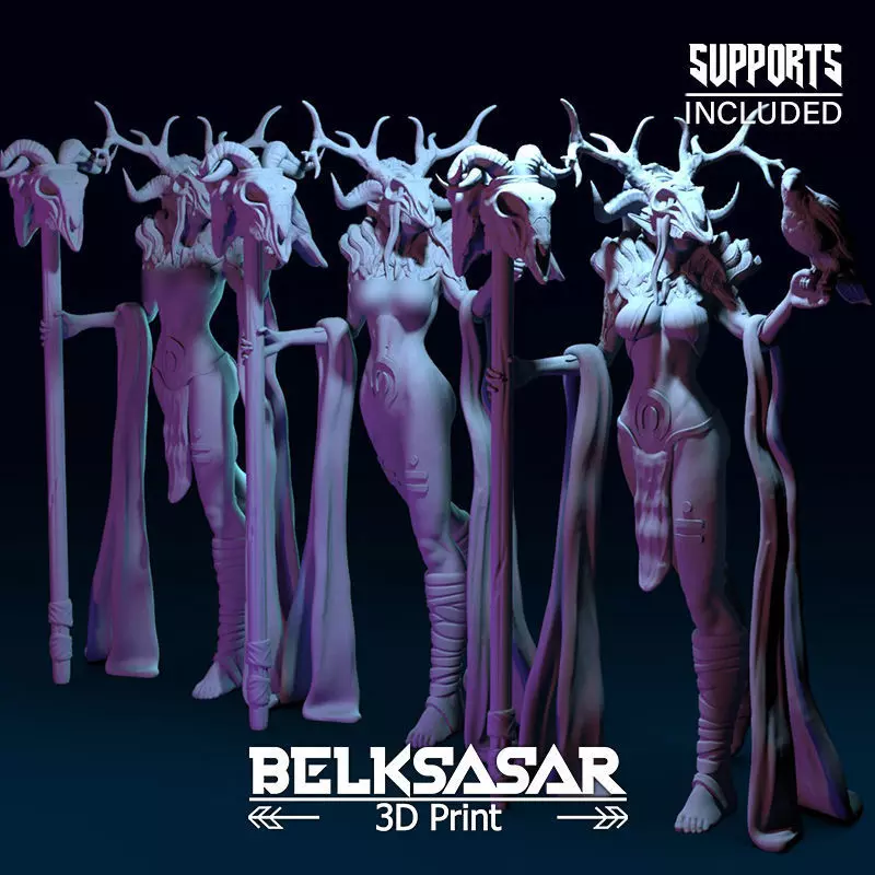 Female Wendigo Pose 3 Normal Topless and Nude 3D print model_0