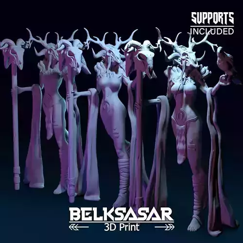 Female Wendigo Pose 3 Normal Topless and Nude