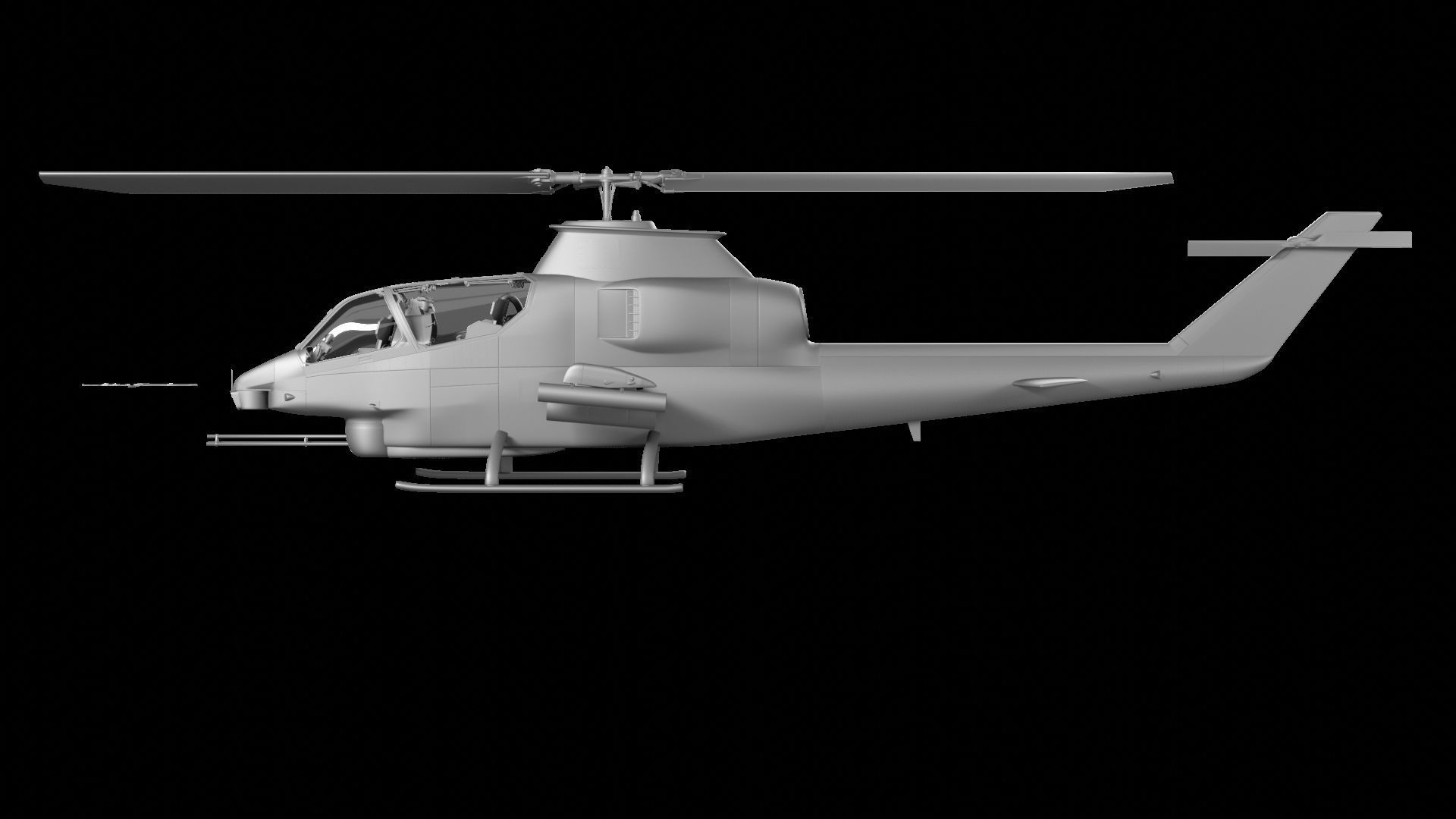 AH-1 - Cobra Attack Helicopter 3D model_18