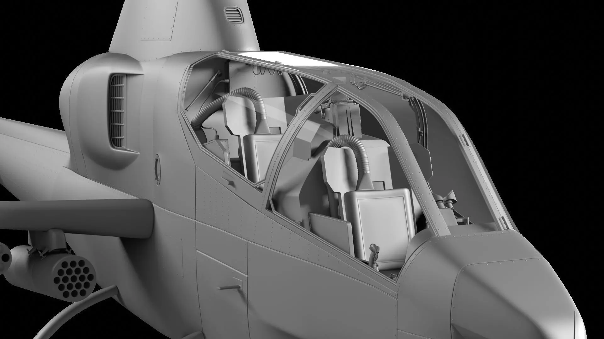 AH-1 - Cobra Attack Helicopter 3D model_0