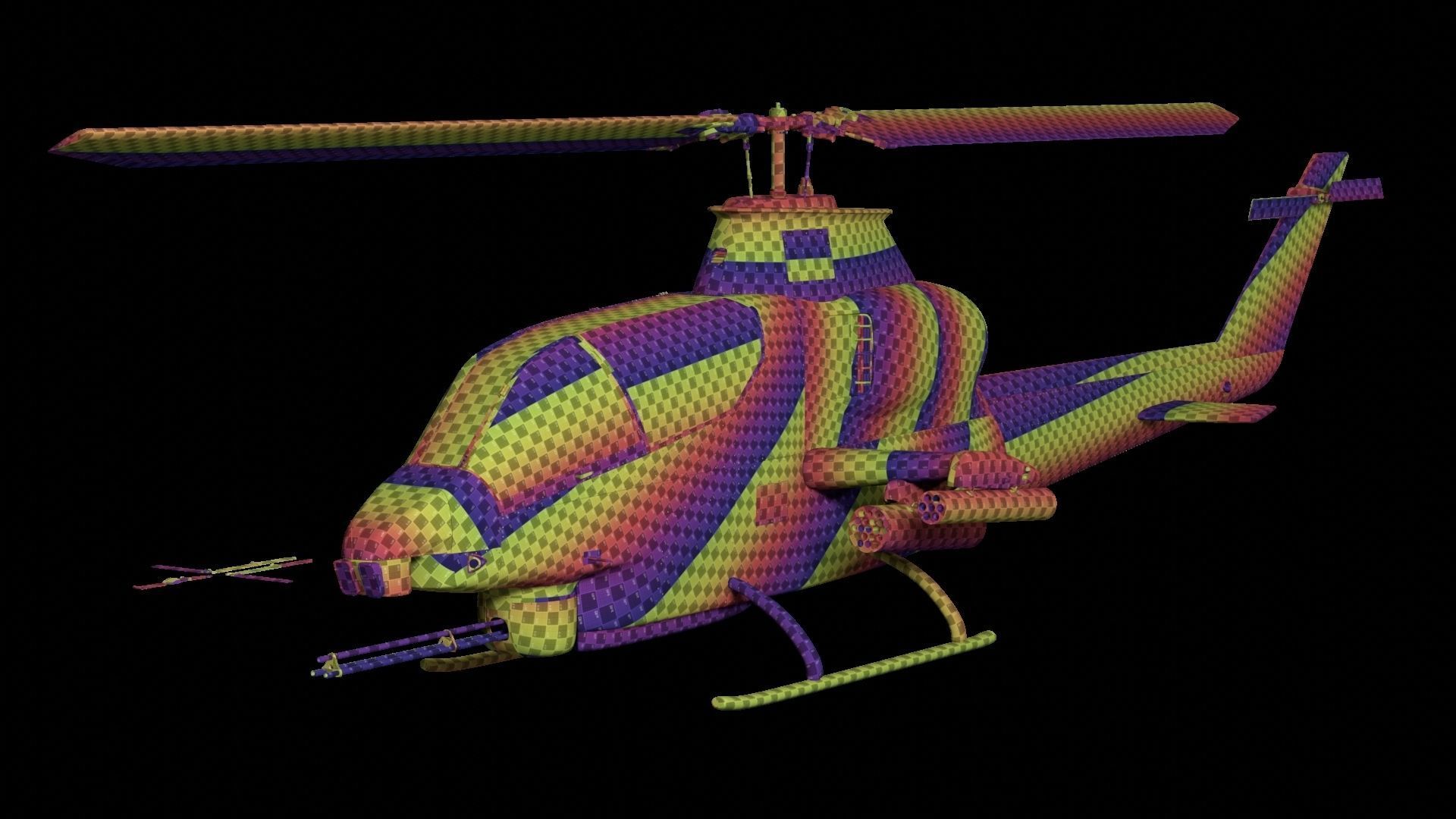 AH-1 - Cobra Attack Helicopter 3D model_24